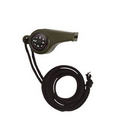 Olive Drab Super Whistle with Compass